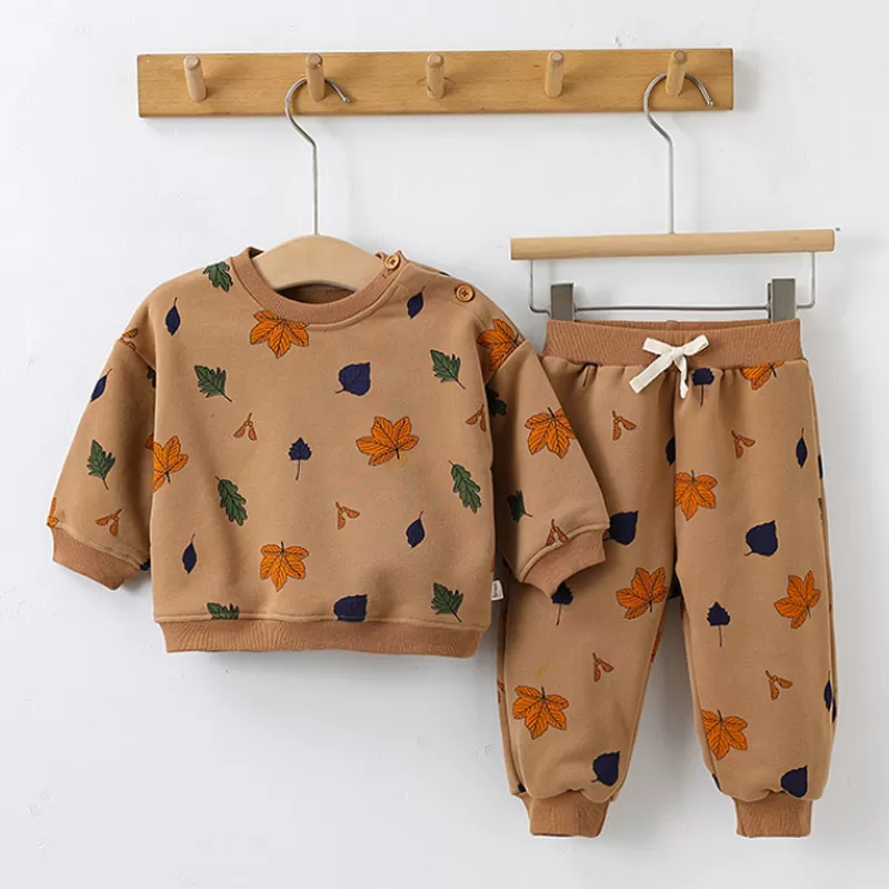 Adjustable Cotton Baby Hoodie Set – Smart Neckline Design