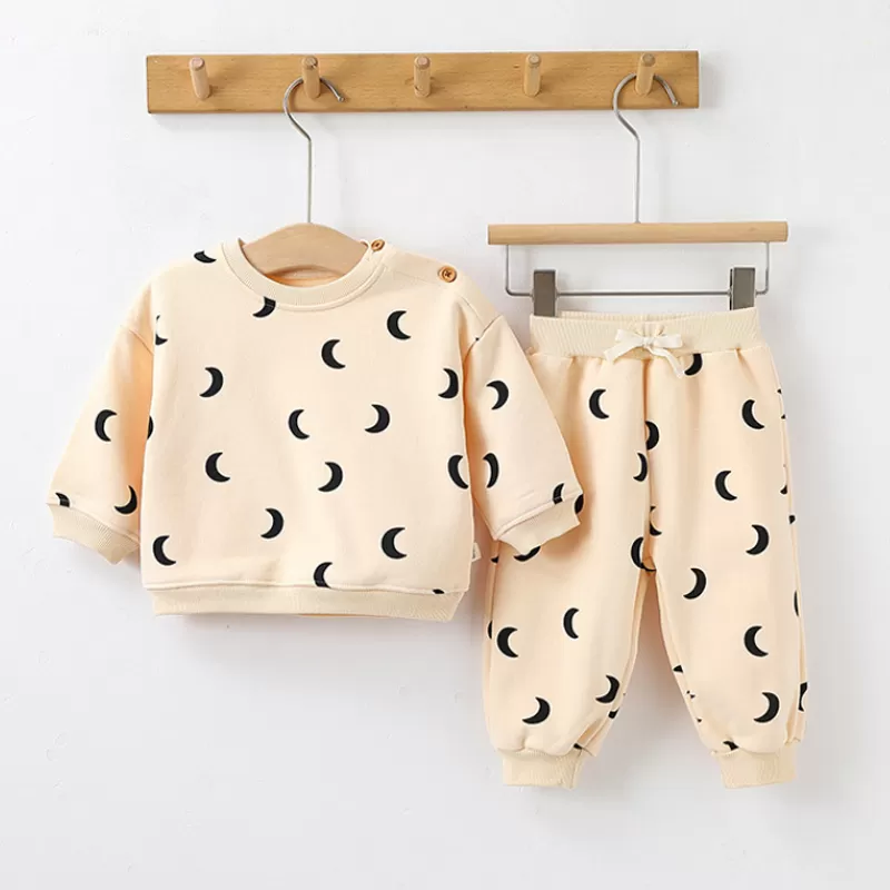 Adjustable Cotton Baby Hoodie Set – Smart Neckline Design