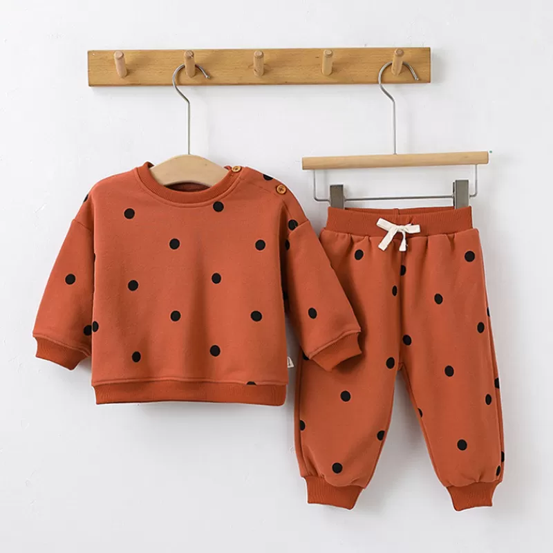 Adjustable Cotton Baby Hoodie Set – Smart Neckline Design