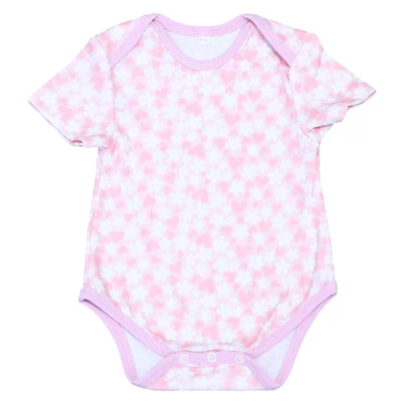 Retro Checkered & Floral Baby Onesie