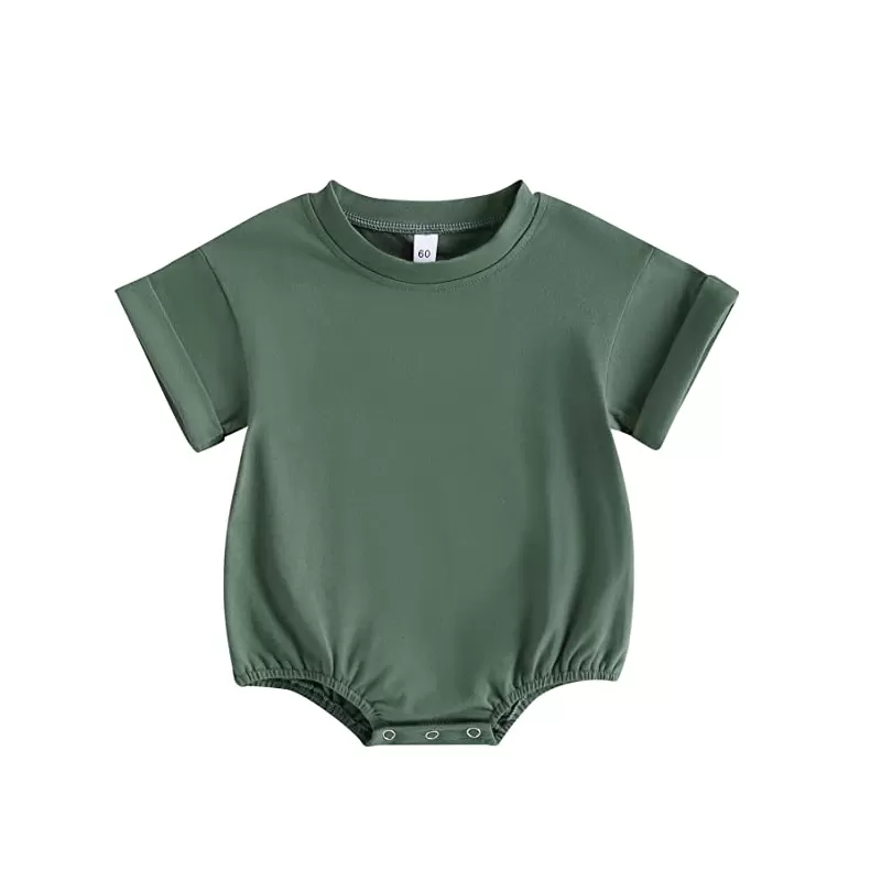 Loose-Fit Solid Color Baby Onesie