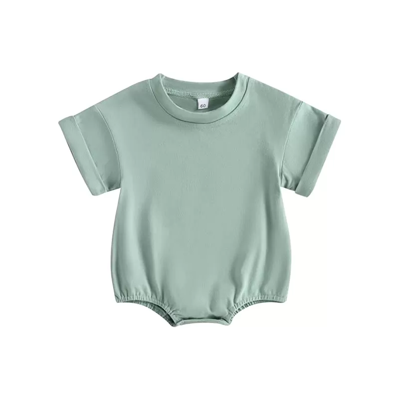 Loose-Fit Solid Color Baby Onesie