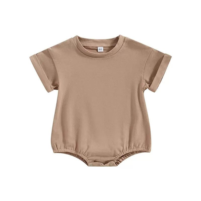 Loose-Fit Solid Color Baby Onesie