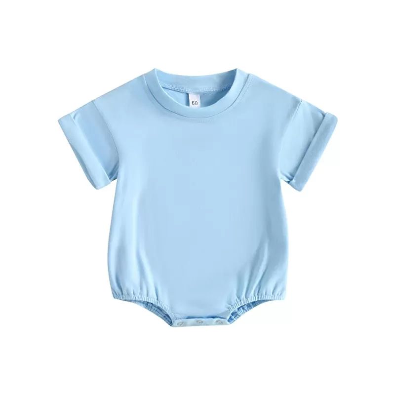 Loose-Fit Solid Color Baby Onesie