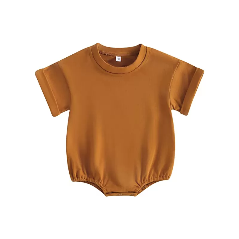 Loose-Fit Solid Color Baby Onesie