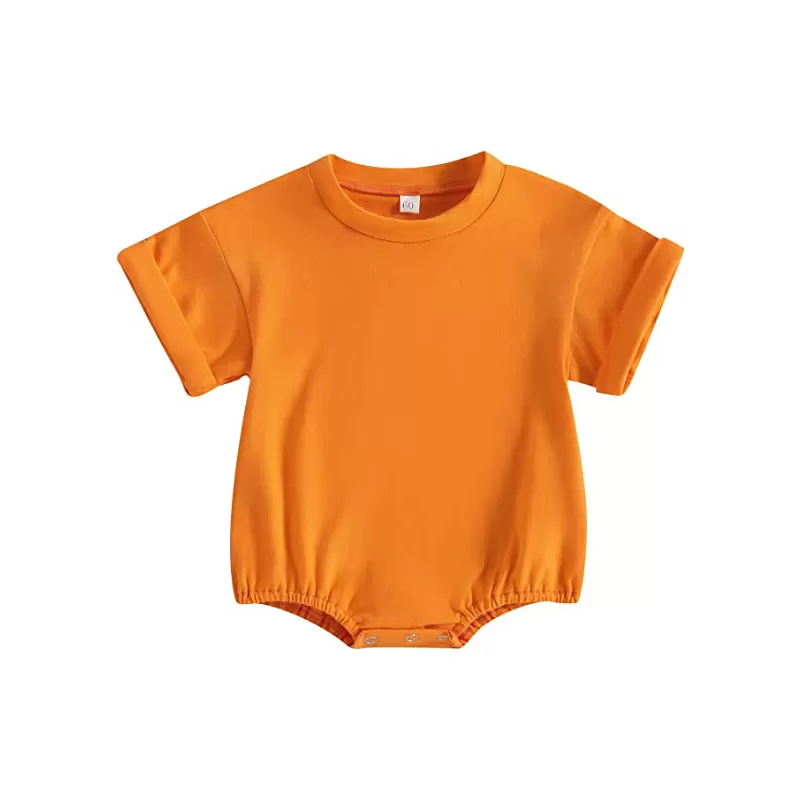Loose-Fit Solid Color Baby Onesie
