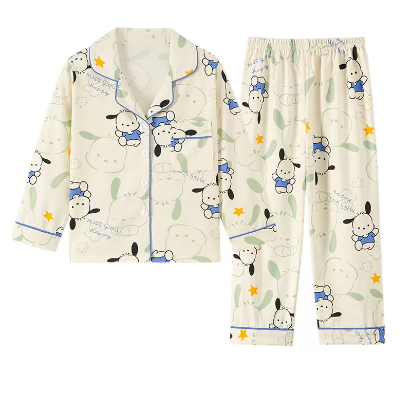 Deluxe Cotton Lace-Neck Baby Pajamas Set – Age 4-12