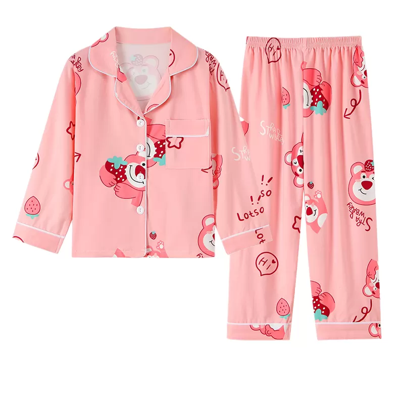 Deluxe Cotton Lace-Neck Baby Pajamas Set – Age 4-12