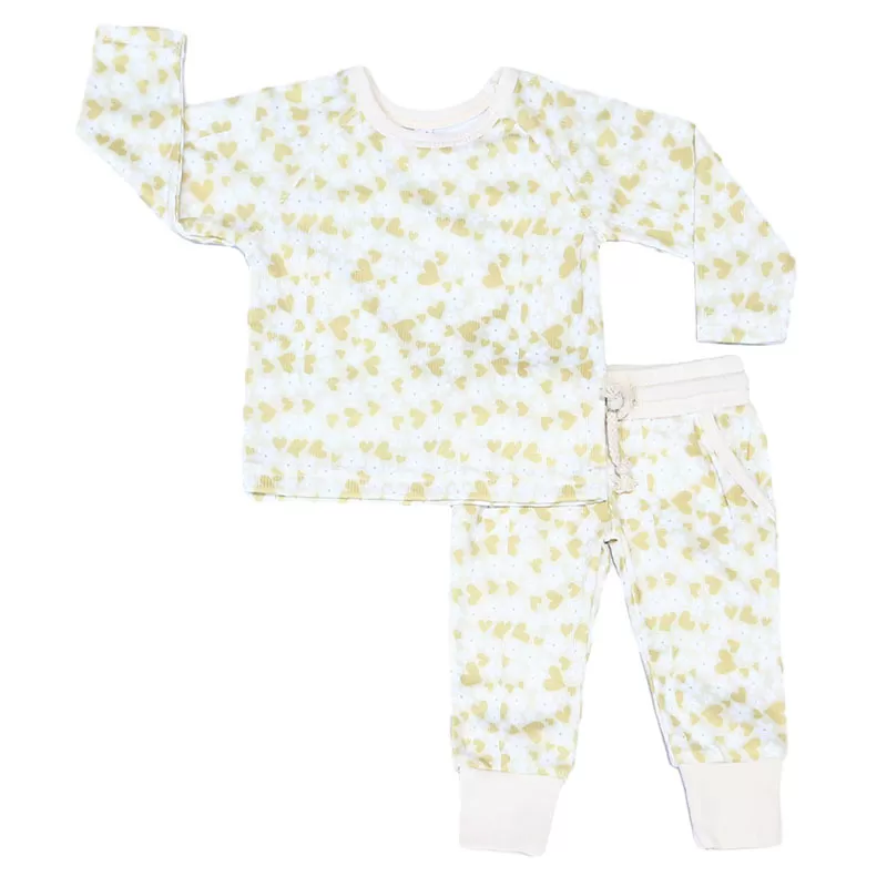 Organic Bamboo Baby Pajamas Set – Retro Checkered Design