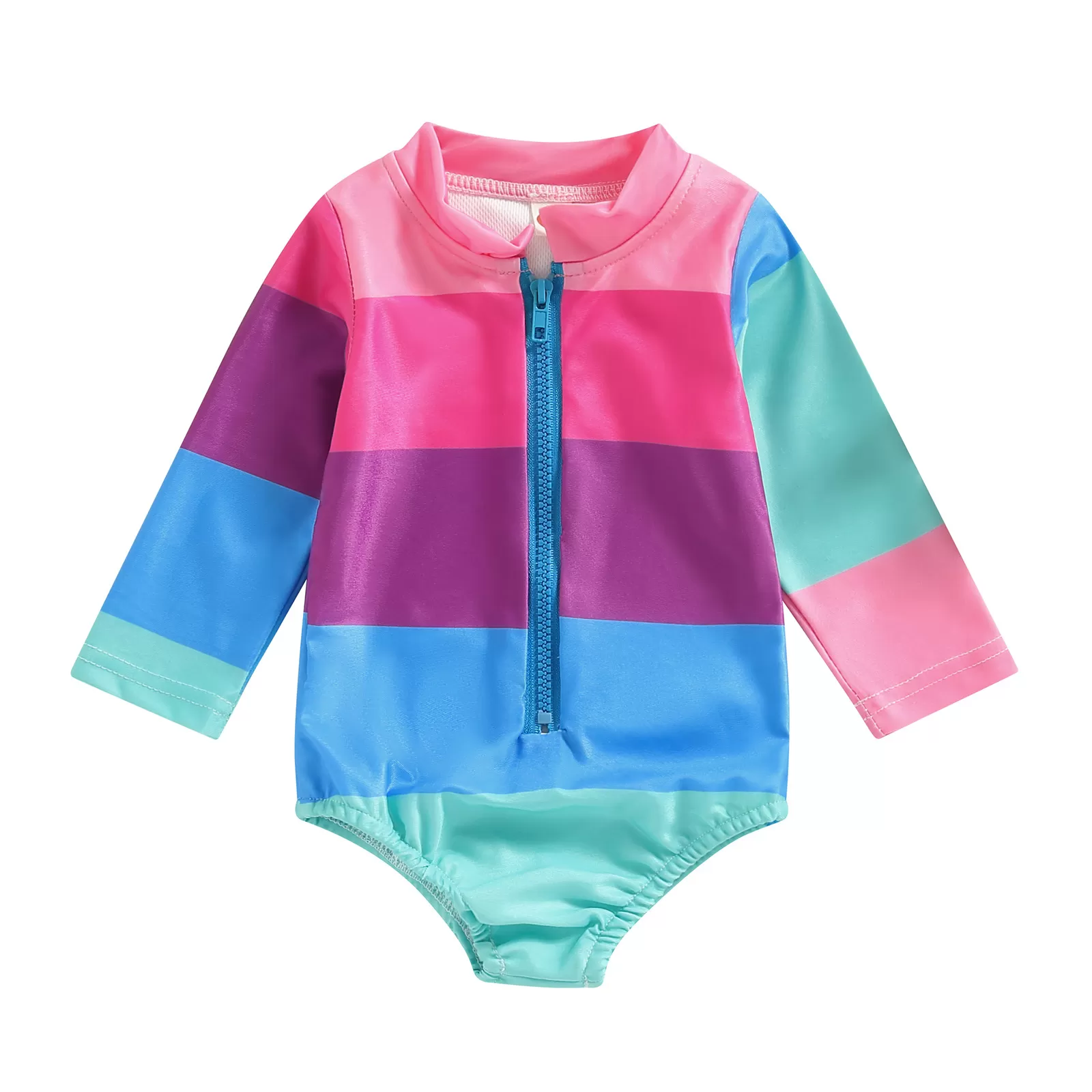 Long-Sleeve UV-Protective Baby Swimwear