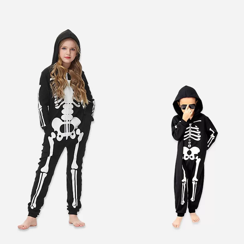 Glow-in-the-Dark Skeleton Family Matching Outfit