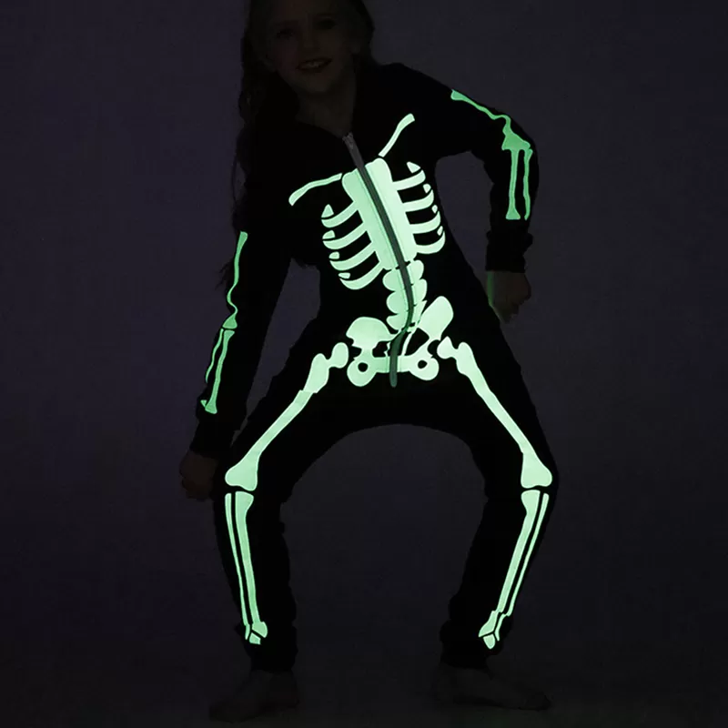 Glow-in-the-Dark Skeleton Family Matching Outfit
