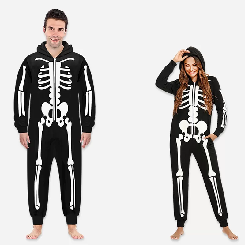 Glow-in-the-Dark Skeleton Family Matching Outfit
