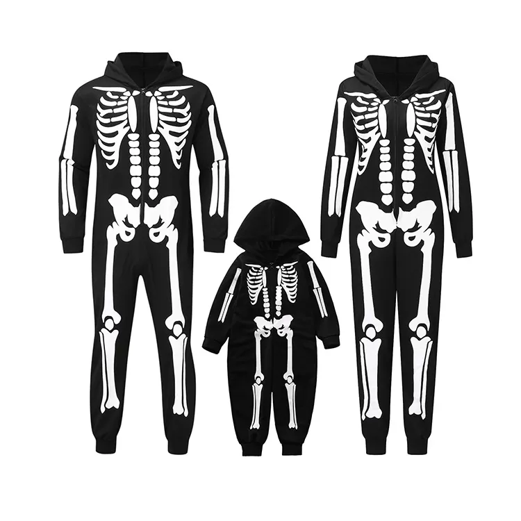 Glow-in-the-Dark Skeleton Family Matching Outfit