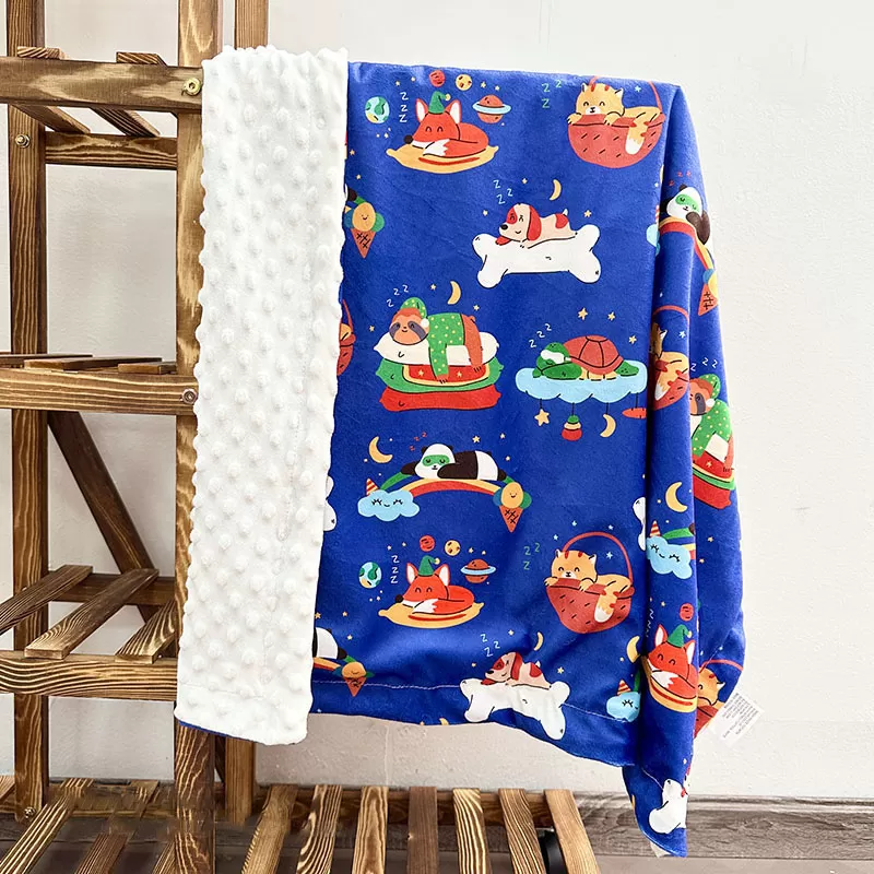 Calming Dot-Texture Baby Bean Blanket