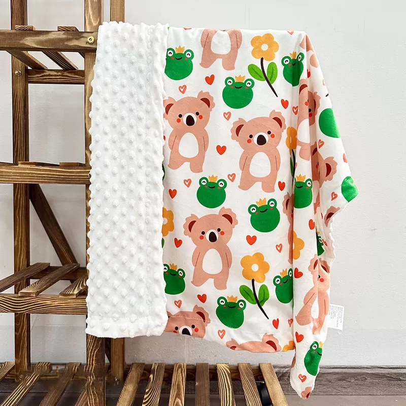 Calming Dot-Texture Baby Bean Blanket