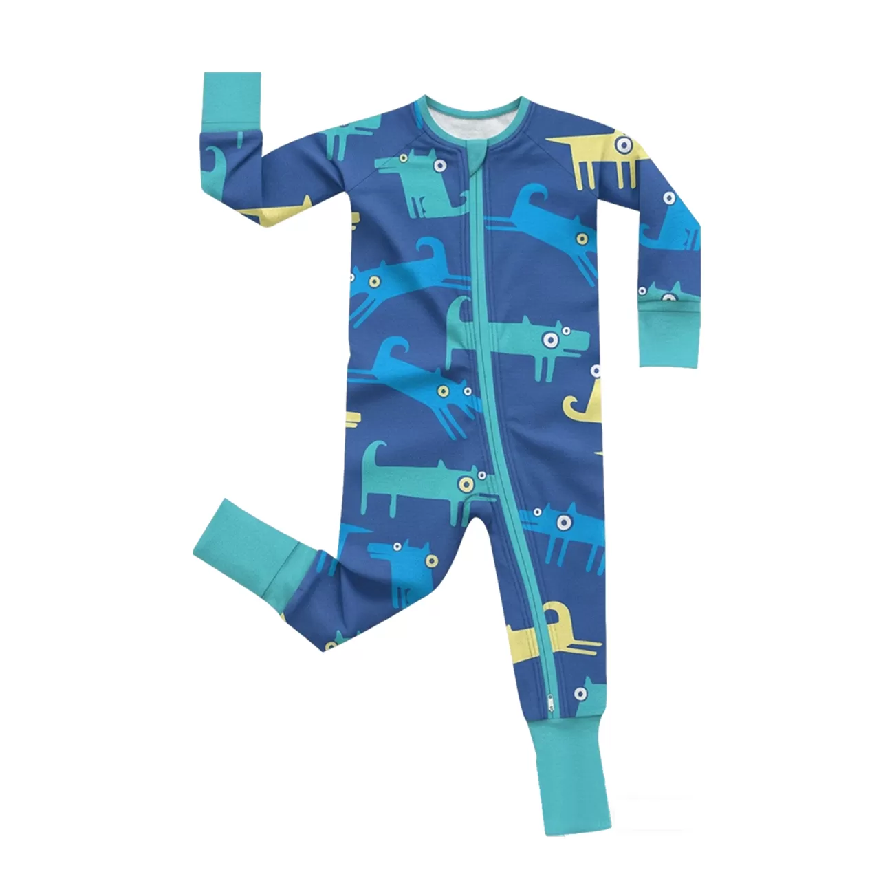 baby jumpsuit YKK 2-way zipper