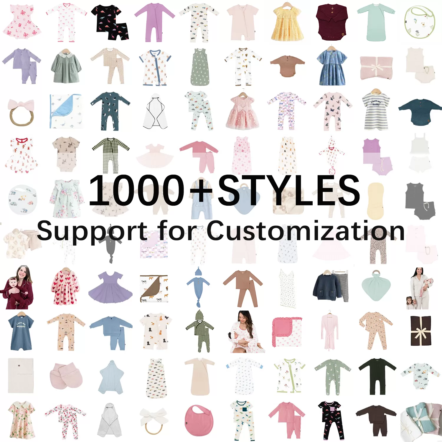 Custom New Born Baby Jumpsuit 2 Way Zipper Romper Unisex