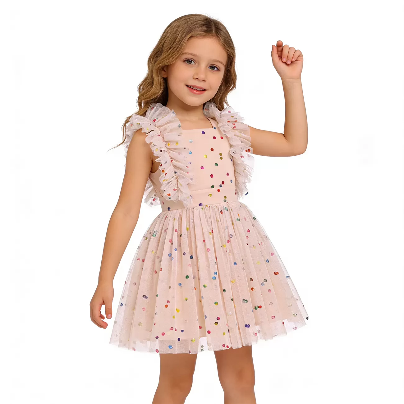 Baby Dress Ruffle Sleeve With Lace