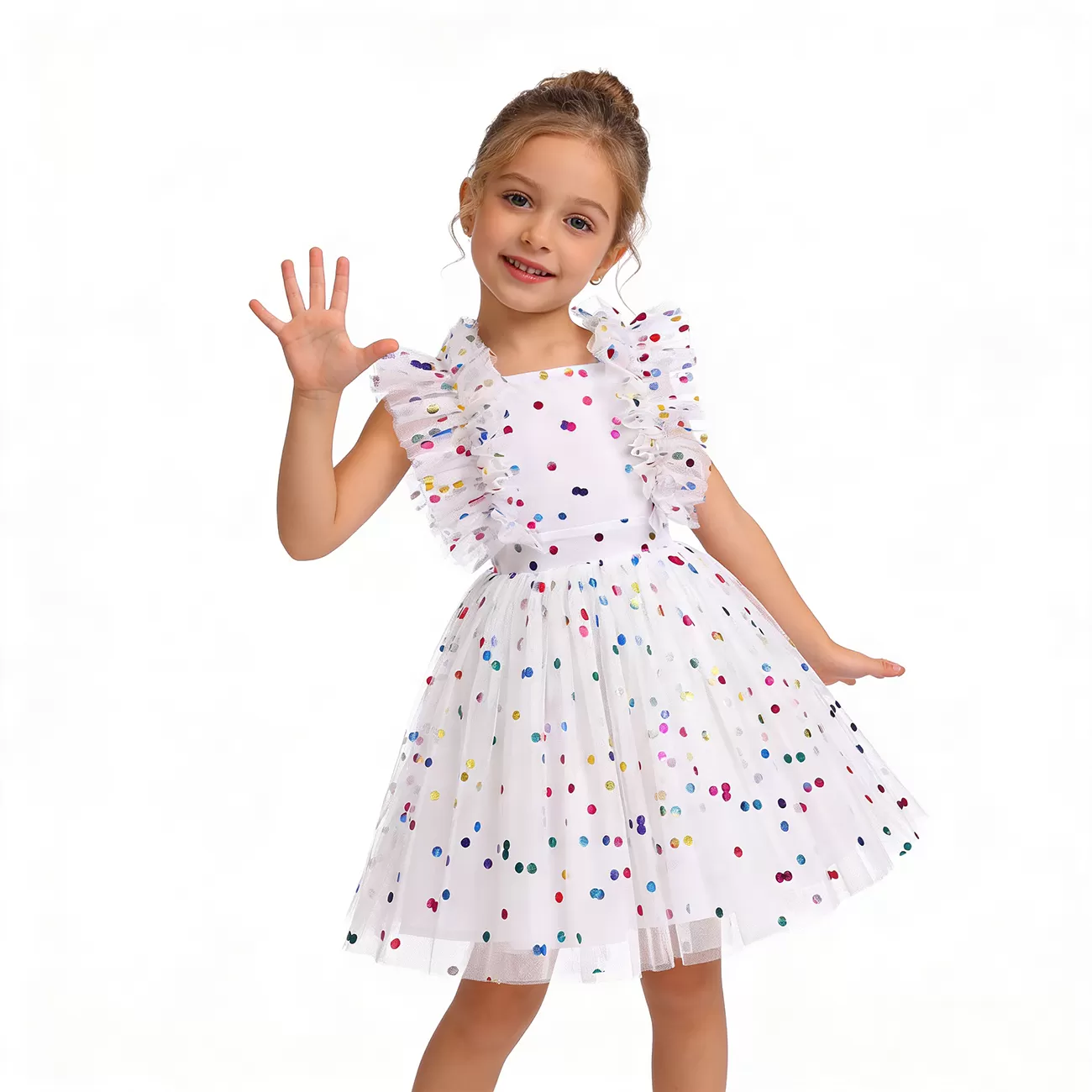 Baby Dress Ruffle Sleeve With Lace