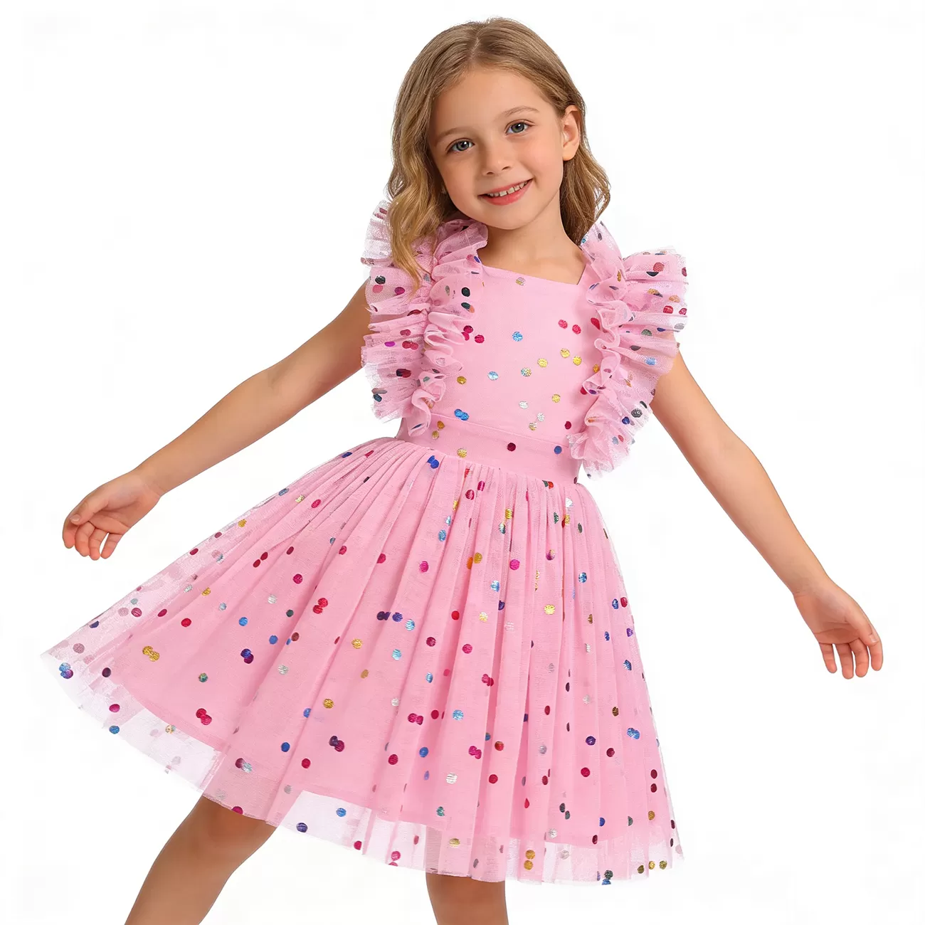 Baby Dress Ruffle Sleeve With Lace