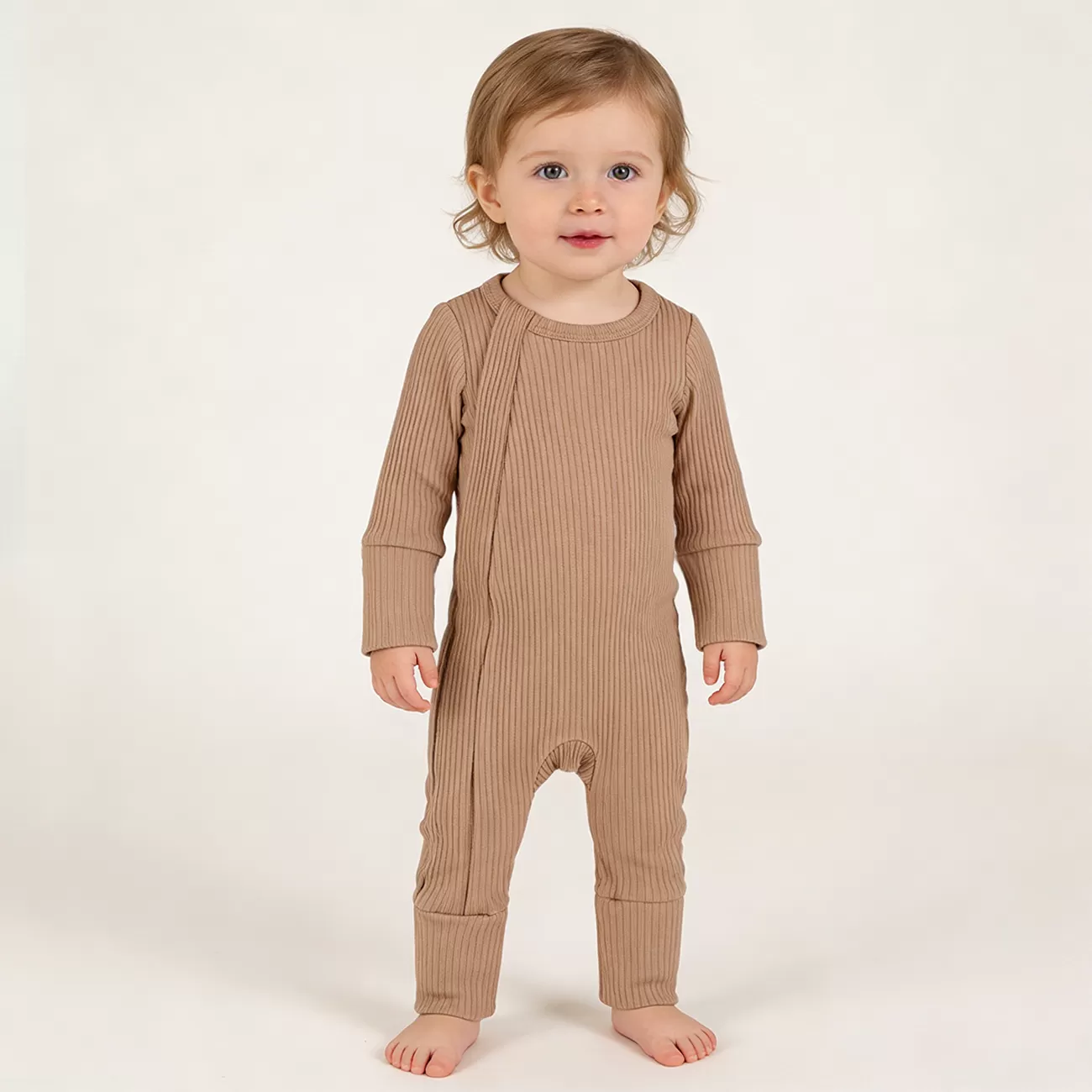 Custom Baby Bodysuit Jumpsuit Zipperd Newborn Footie Solid