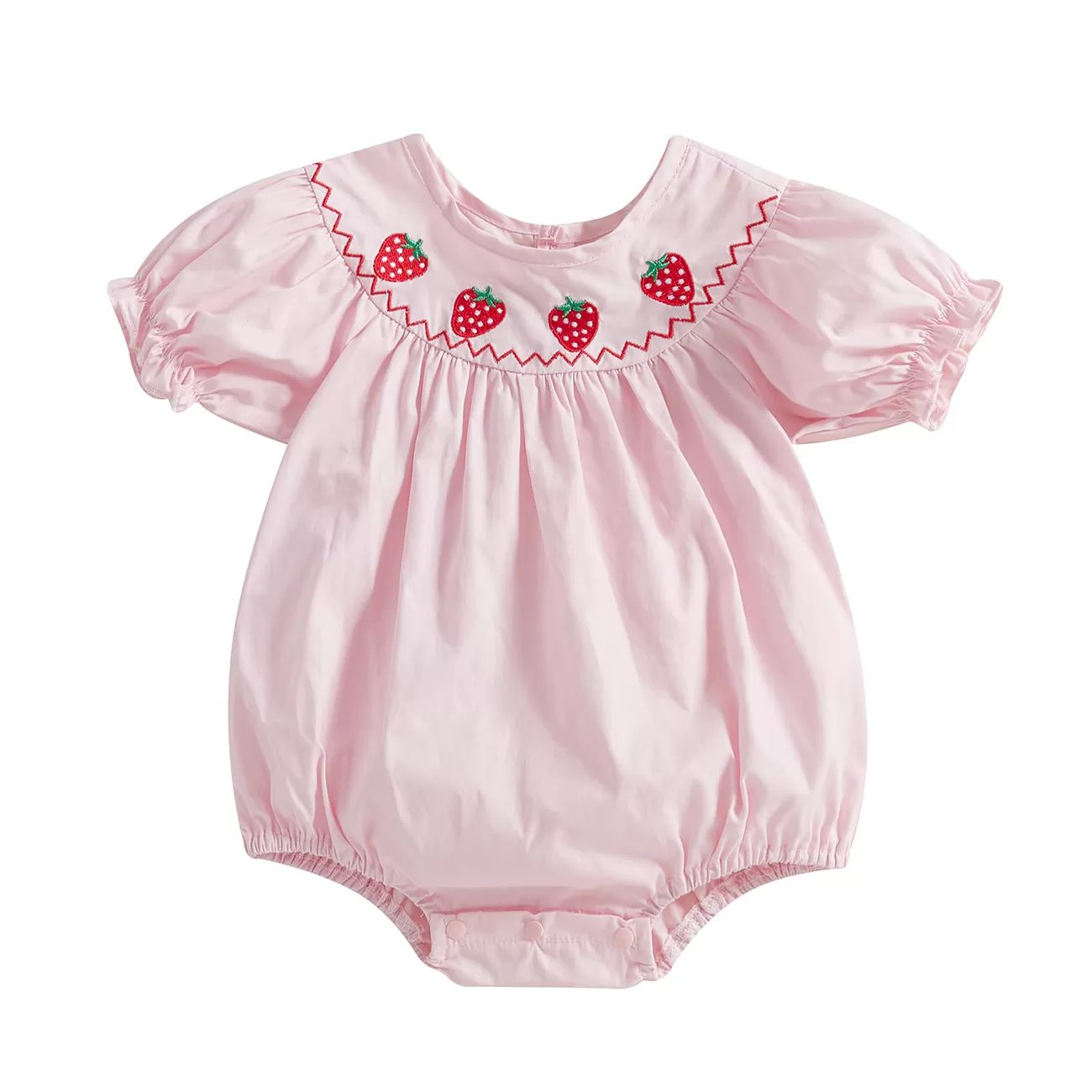 Baby Bodysuit Onesie Embroidered Pink Romper For Newborn