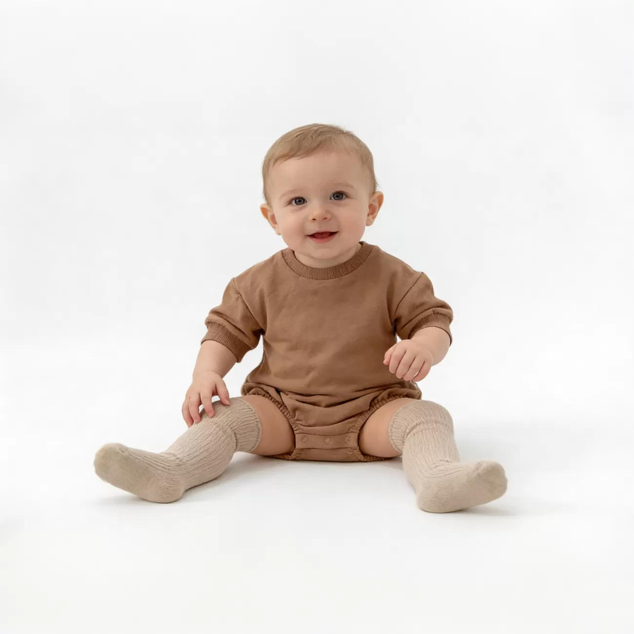 New Born Baby Onesies Bamboo Pajamas Jumper Long Sleeved Bubble Romper