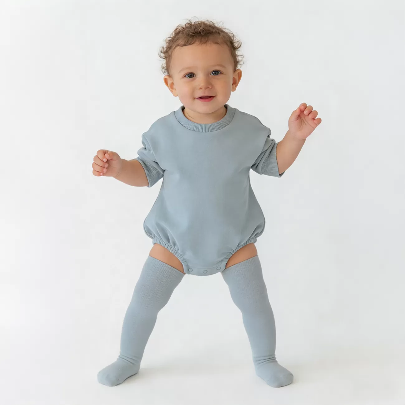 New Born Baby Onesies Bamboo Pajamas Jumper Long Sleeved Bubble Romper