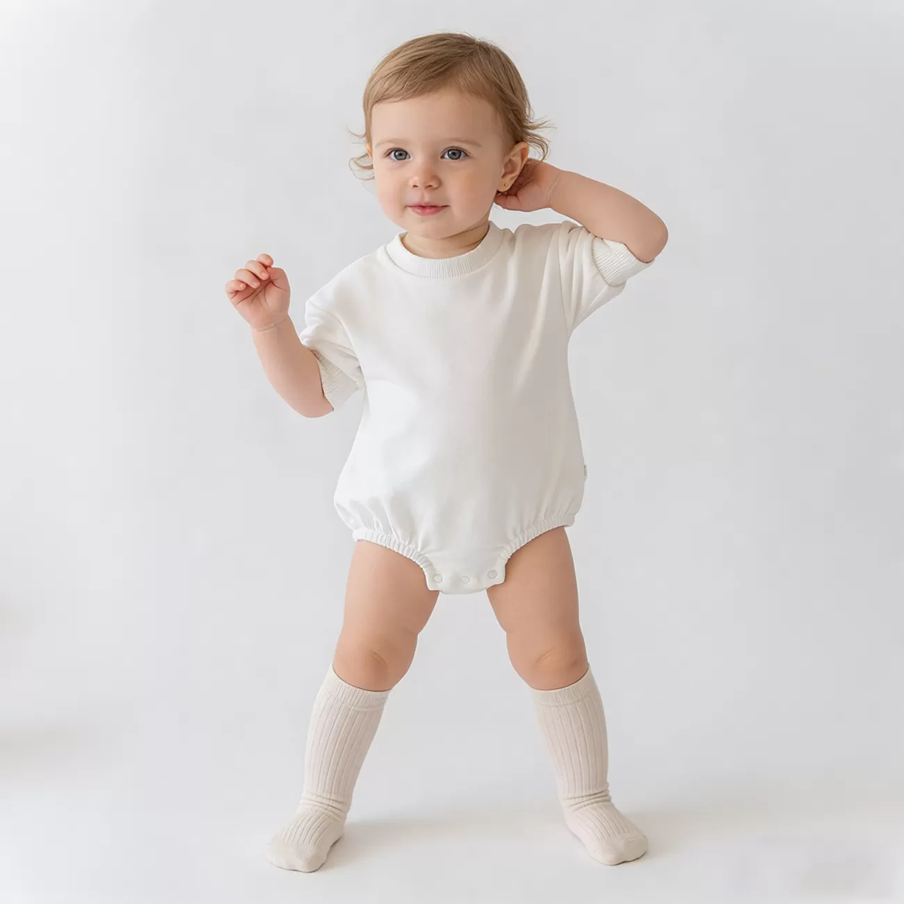 New Born Baby Onesies Bamboo Pajamas Jumper Long Sleeved Bubble Romper