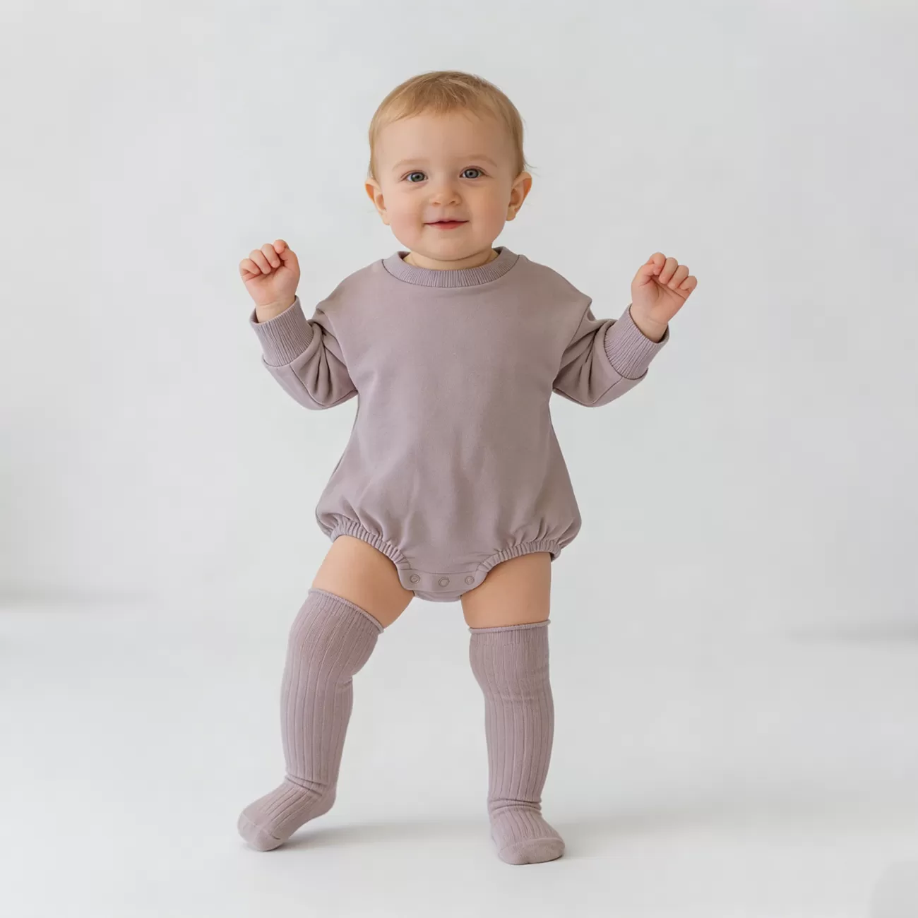 New Born Baby Onesies Bamboo Pajamas Jumper Long Sleeved Bubble Romper
