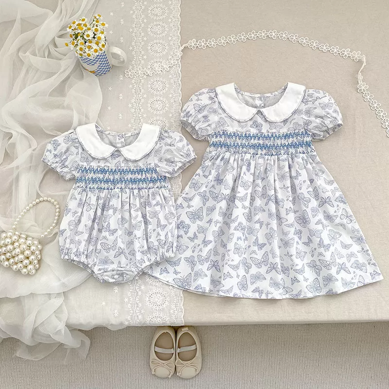 Custom Kid Dress Peter Pan Collar Baby Toddler Onesie