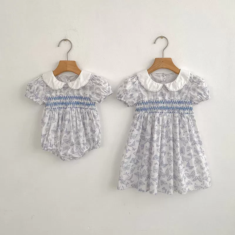 Custom Kid Dress Peter Pan Collar Baby Toddler Onesie