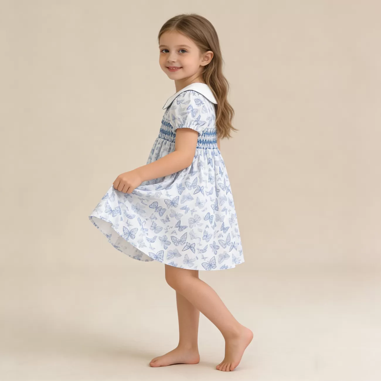 Custom Kid Dress Peter Pan Collar Baby Toddler Onesie