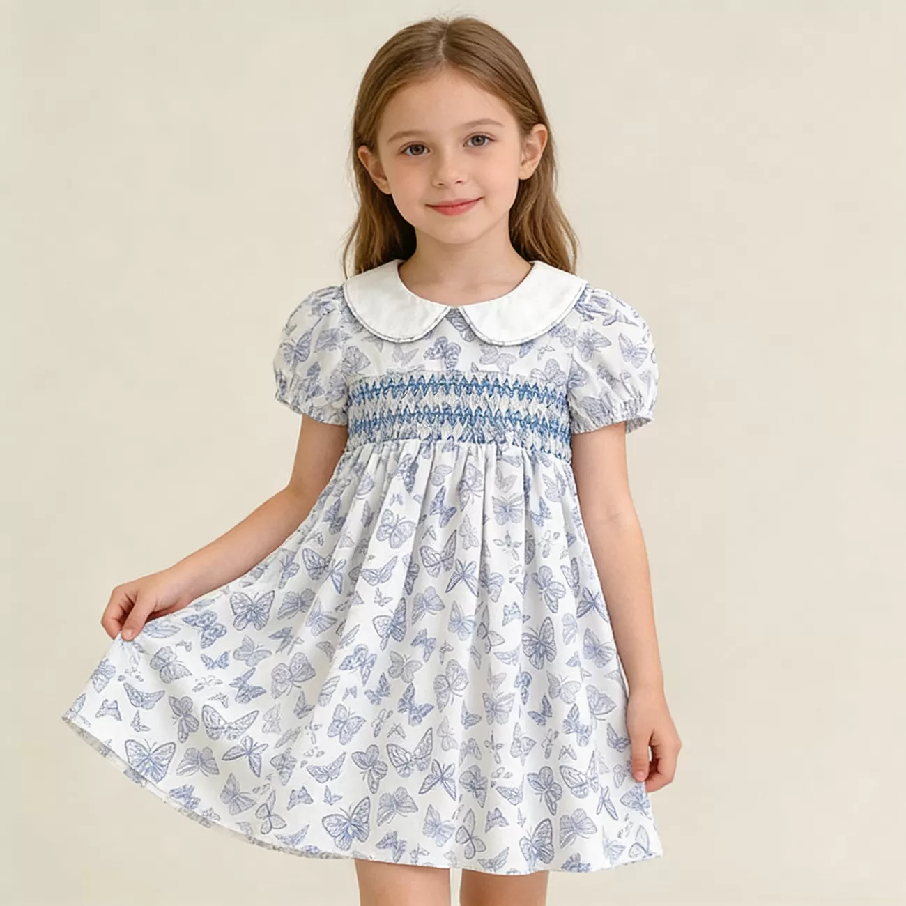 Custom Kid Dress Peter Pan Collar Baby Toddler Onesie