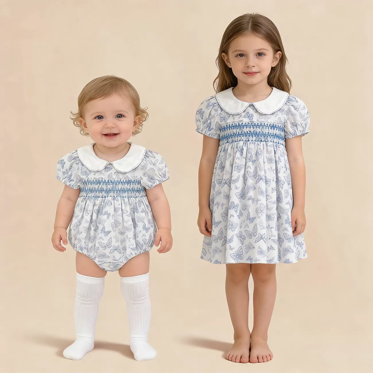 Custom Kid Dress Peter Pan Collar Baby Toddler Onesie