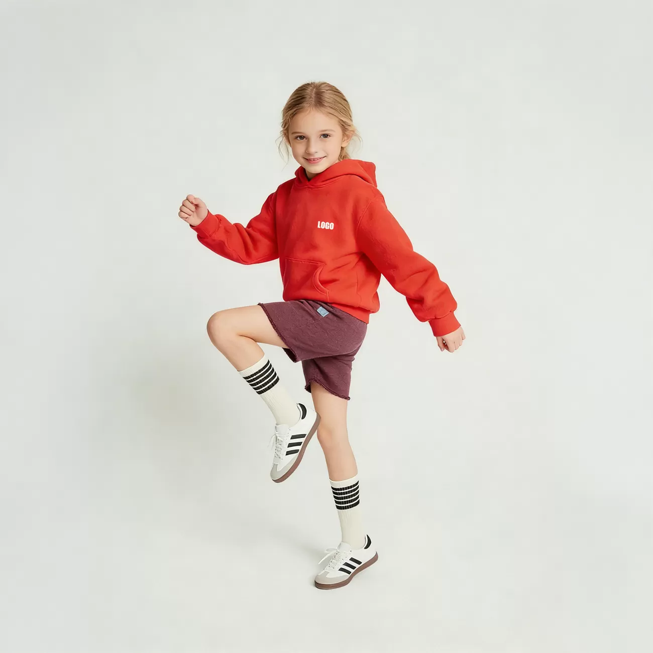 Custom Kid Sweatshirt With Hood Plain Color Kid Hoodie