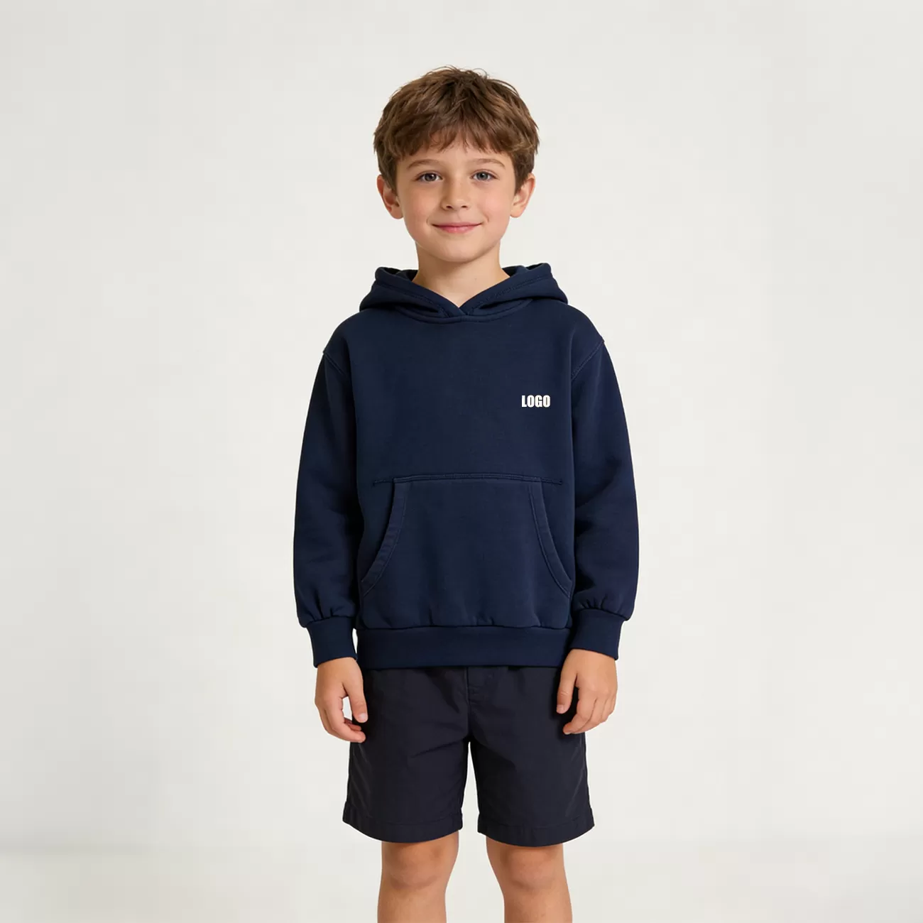 Custom Kid Sweatshirt With Hood Plain Color Kid Hoodie