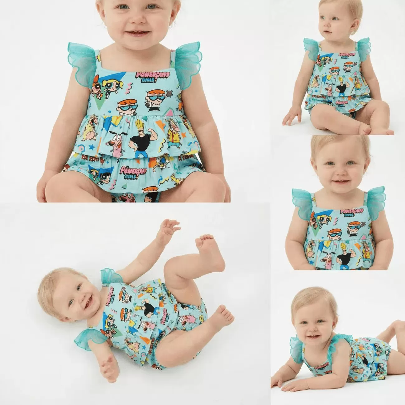 Baby Clothes Boy Girls Onesie Ruffle Sleeve for 0-24M