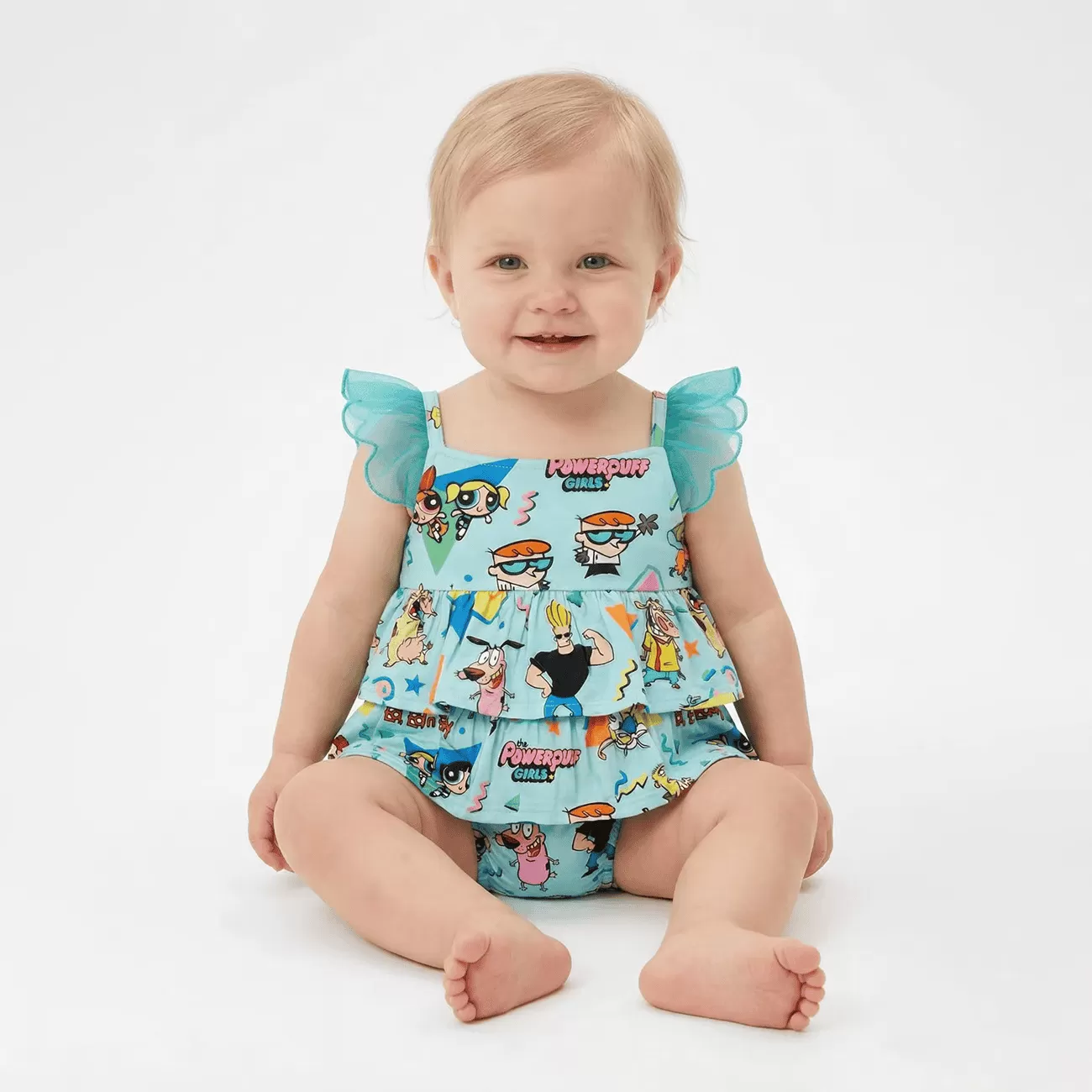 Baby Clothes Boy Girls Onesie Ruffle Sleeve for 0-24M