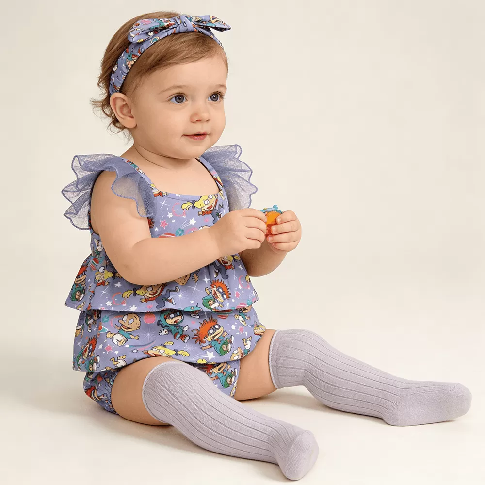 Custom Baby Girl Bodysuit Clothes Ruffle Sleeve Onesie For Newborn