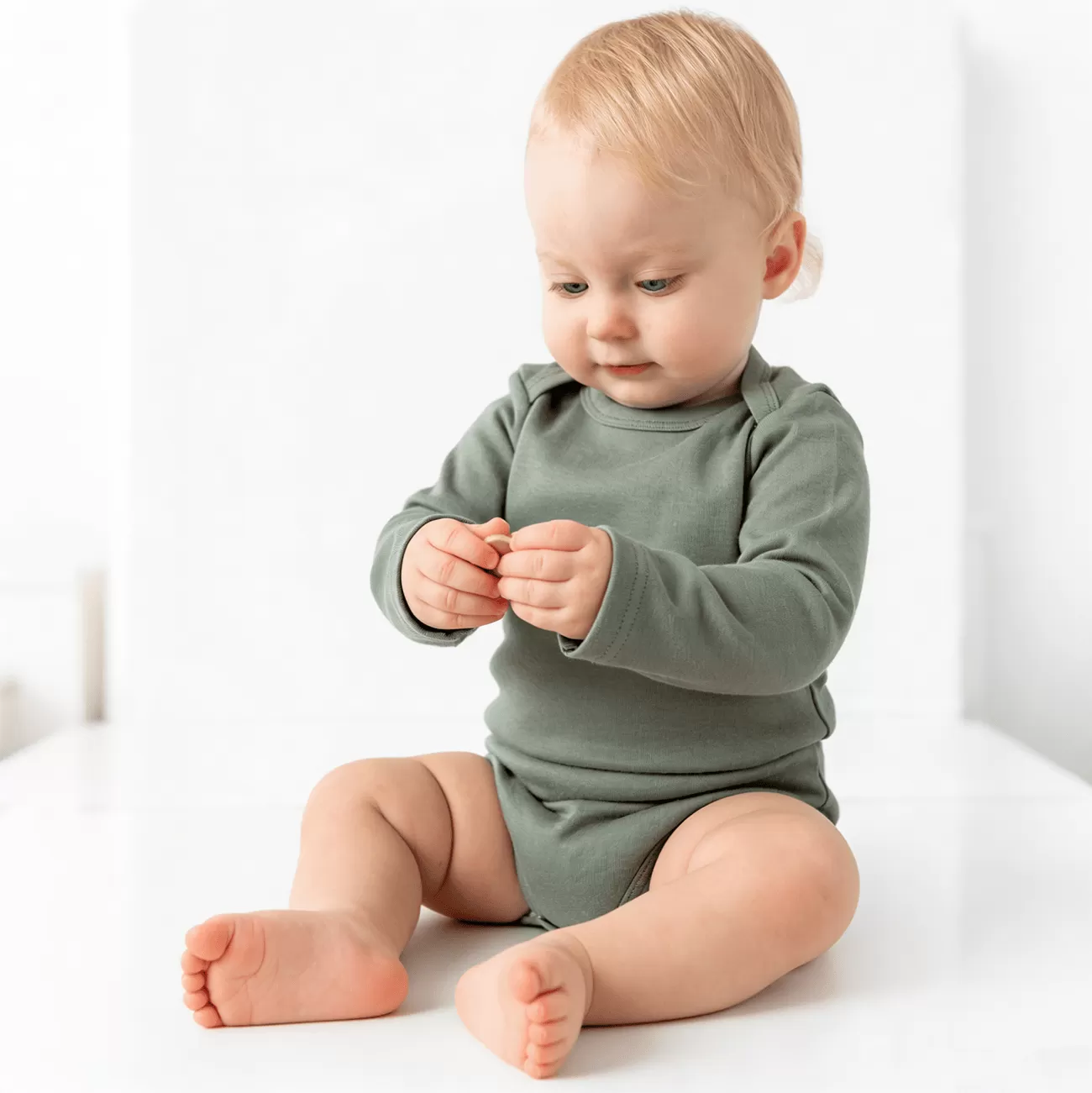 Newborn Baby Onesie Bodysuit Plain Color For 0-24 Month