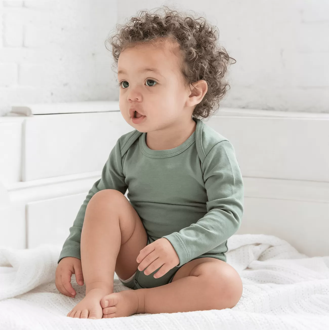Newborn Baby Onesie Bodysuit Plain Color For 0-24 Month