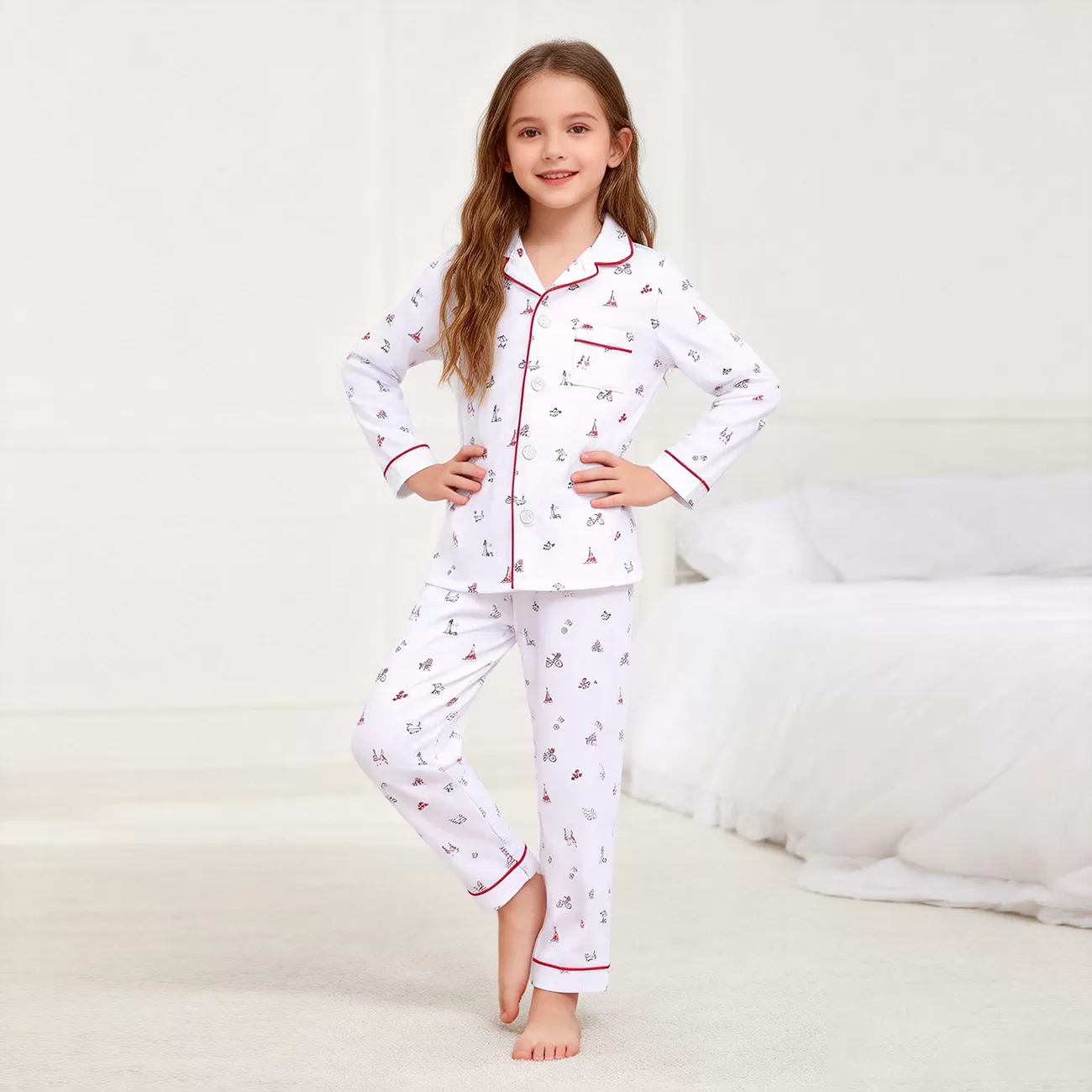 Custom Kid Pyjamas Sets Bamboo Spandex Loungewear