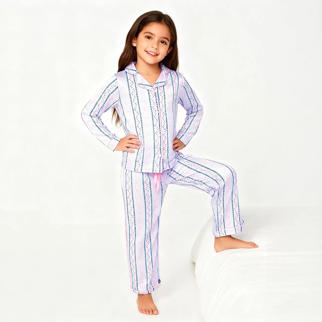 Custom Kid Pyjamas Sets Bamboo Spandex Loungewear