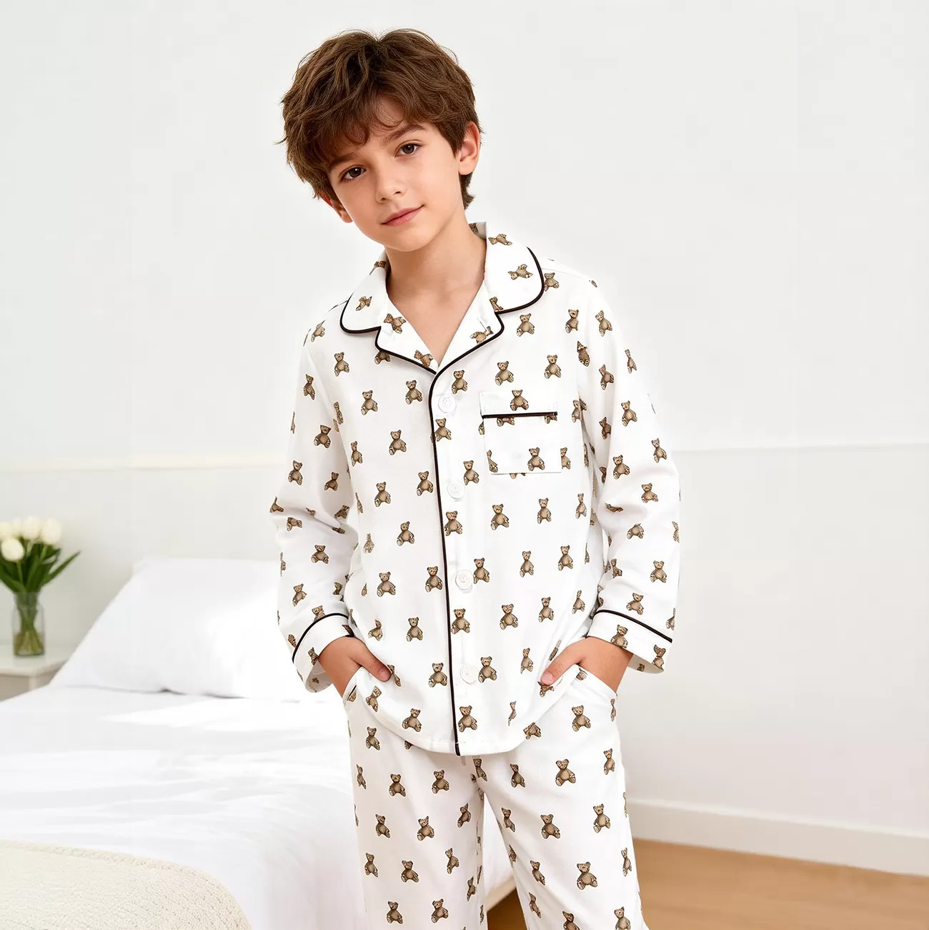 Custom Kid Pyjamas Sets Bamboo Spandex Loungewear