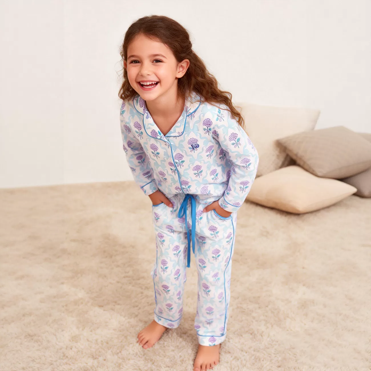 Custom Kid Pyjamas Sets Bamboo Spandex Loungewear