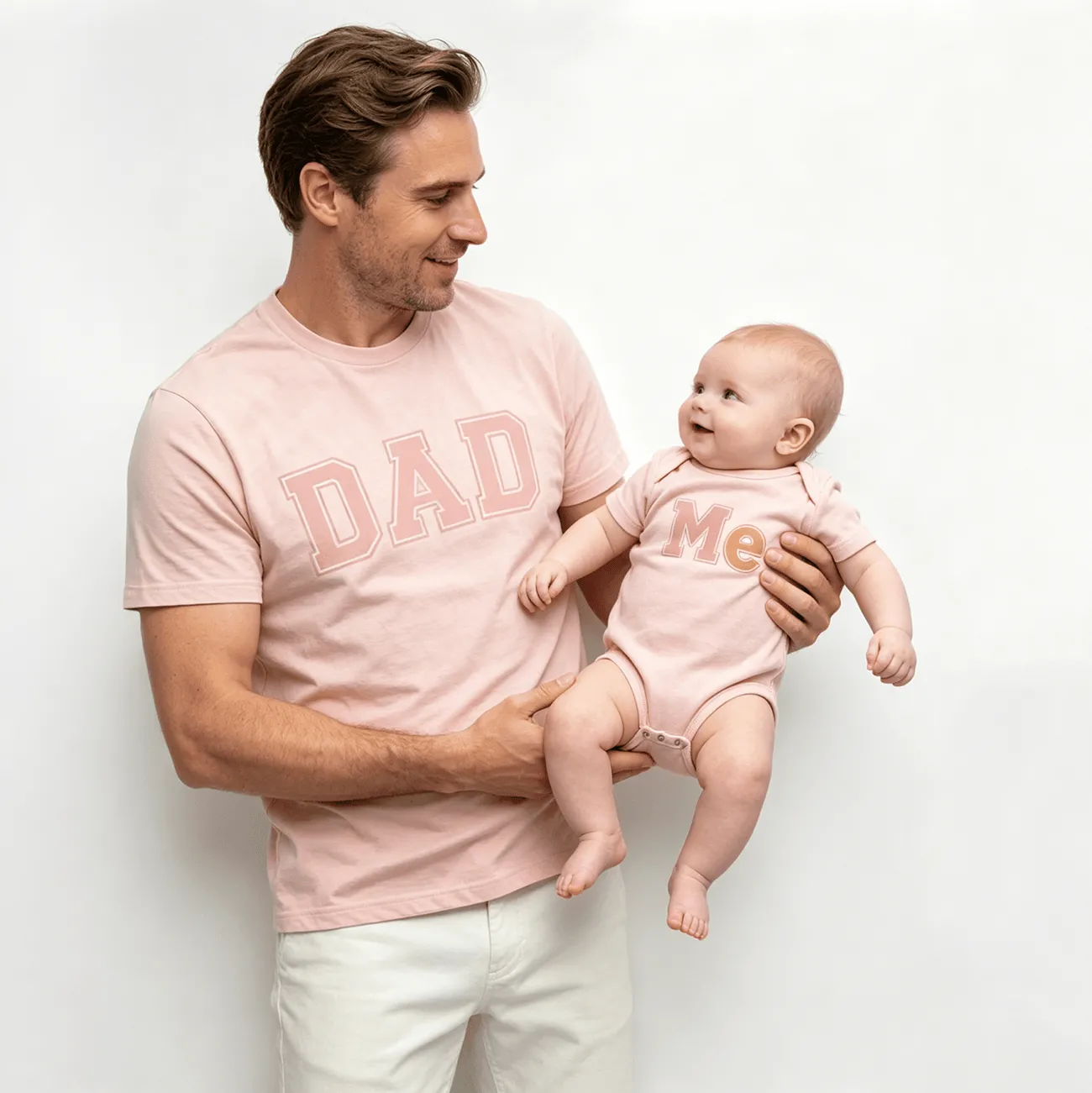 Custom Dad And Son Matching Outfits Designer Baby Onesie Organic Cotton