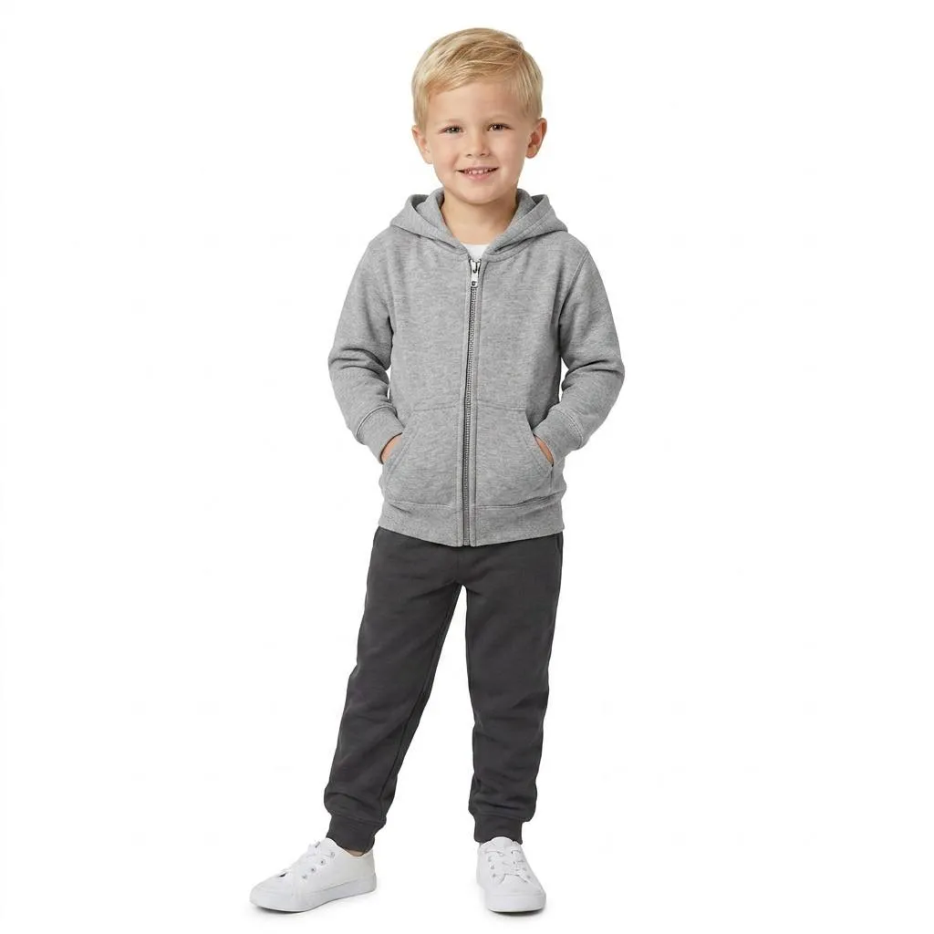 Custom Kid Hoodie Sets Zipper Sweatshirts With Hoodie