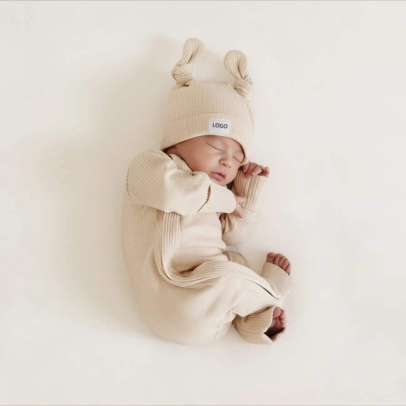 Custom Designer Baby Romper Zipper Ribbed Baby Clothes For Newborn 1-12 Month